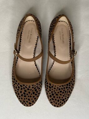 Isaac Mizrahi Brown & Black Cheetah Mary Jane Flats